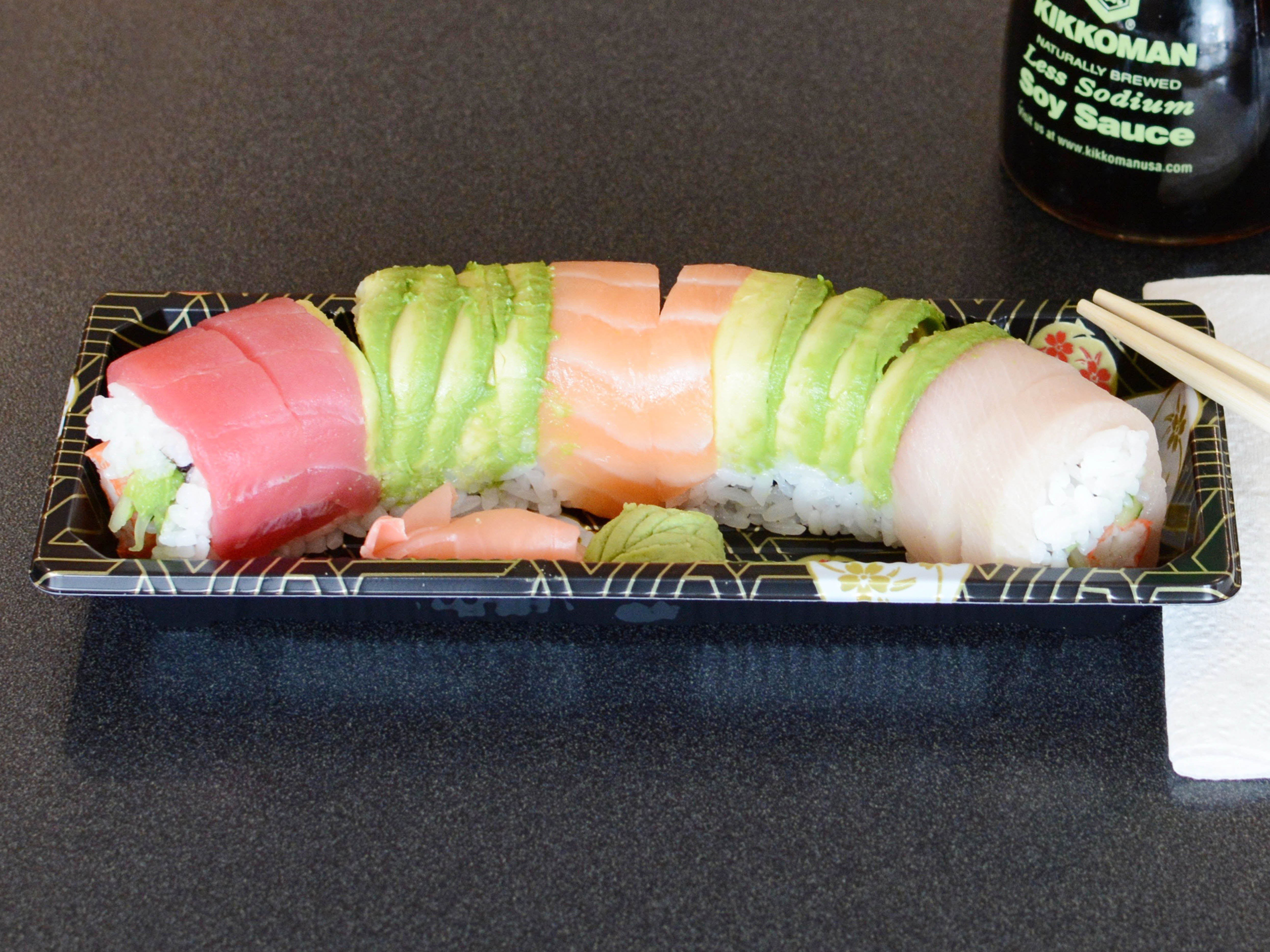Order Rainbow Roll food online from Bento House store, Reston on bringmethat.com
