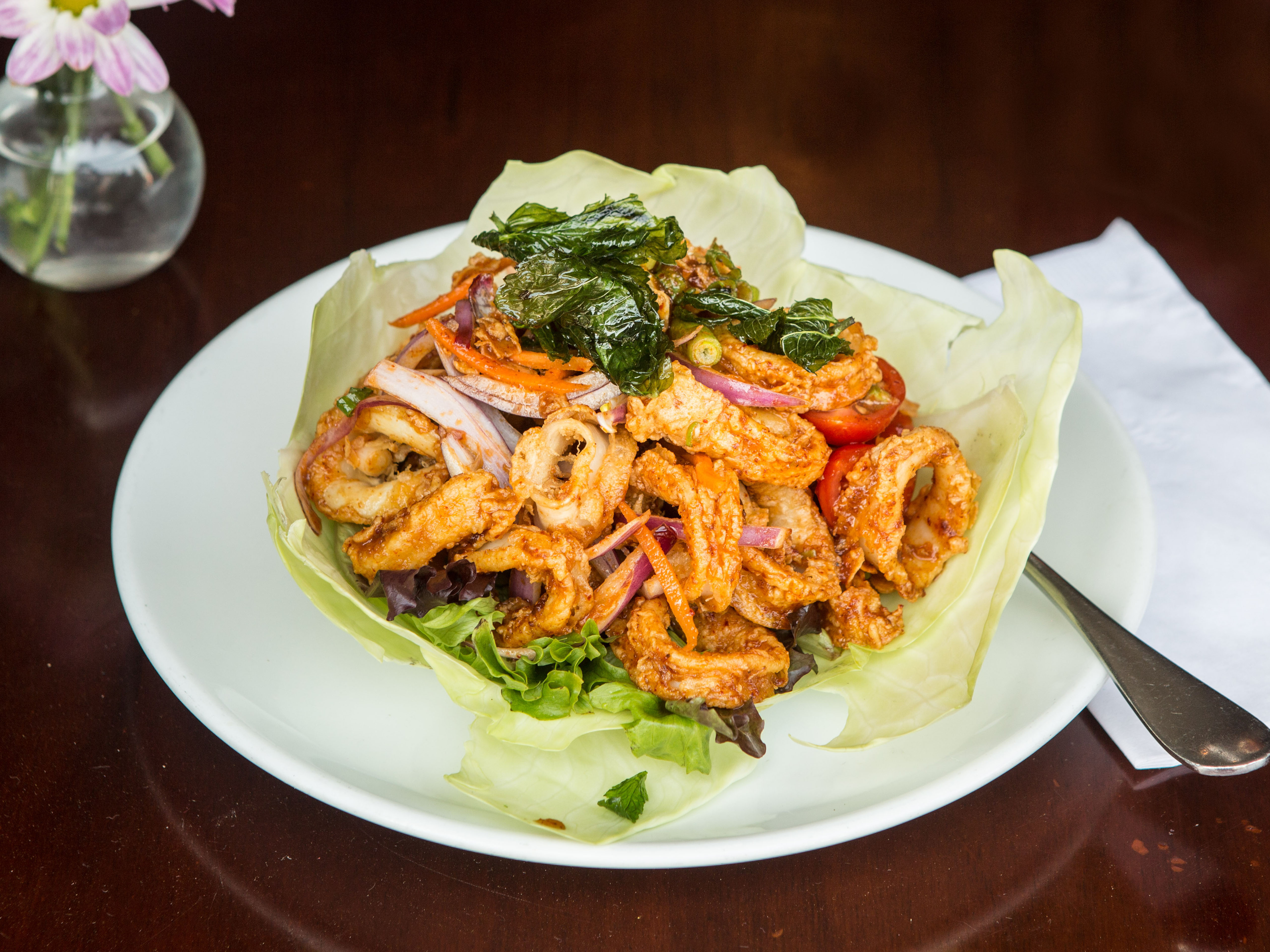 Order Calamari Salad food online from Thaism store, Brooklyn on bringmethat.com