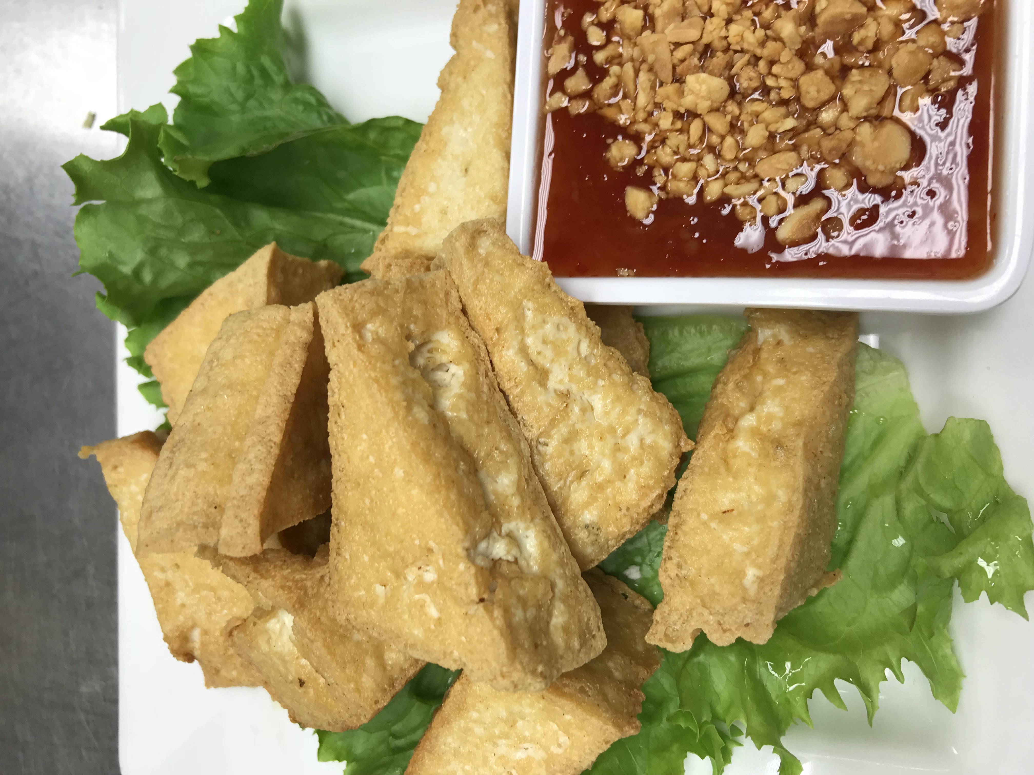 Order 8 Piece Fried Tofu food online from Sushi Thai Delight store, Edmond on bringmethat.com