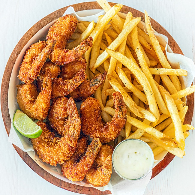 Order Fried Shrimp Basket food online from Hurricane Grill & Wings store, Lindenhurst on bringmethat.com