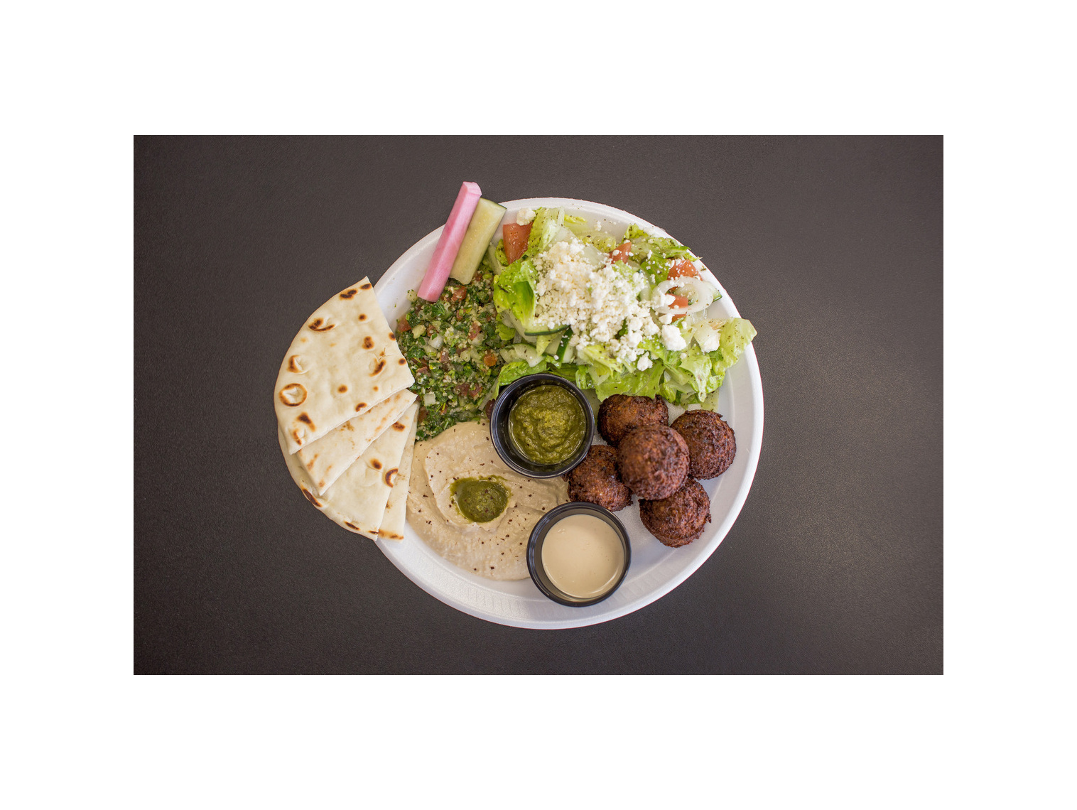 Order Pick 4 Combo Platter food online from Gyro Hero store, Norman on bringmethat.com