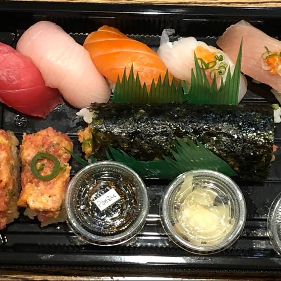 Order Sushi Sampler Plate (No Shellfish) food online from Katsu-ya store, Studio City on bringmethat.com