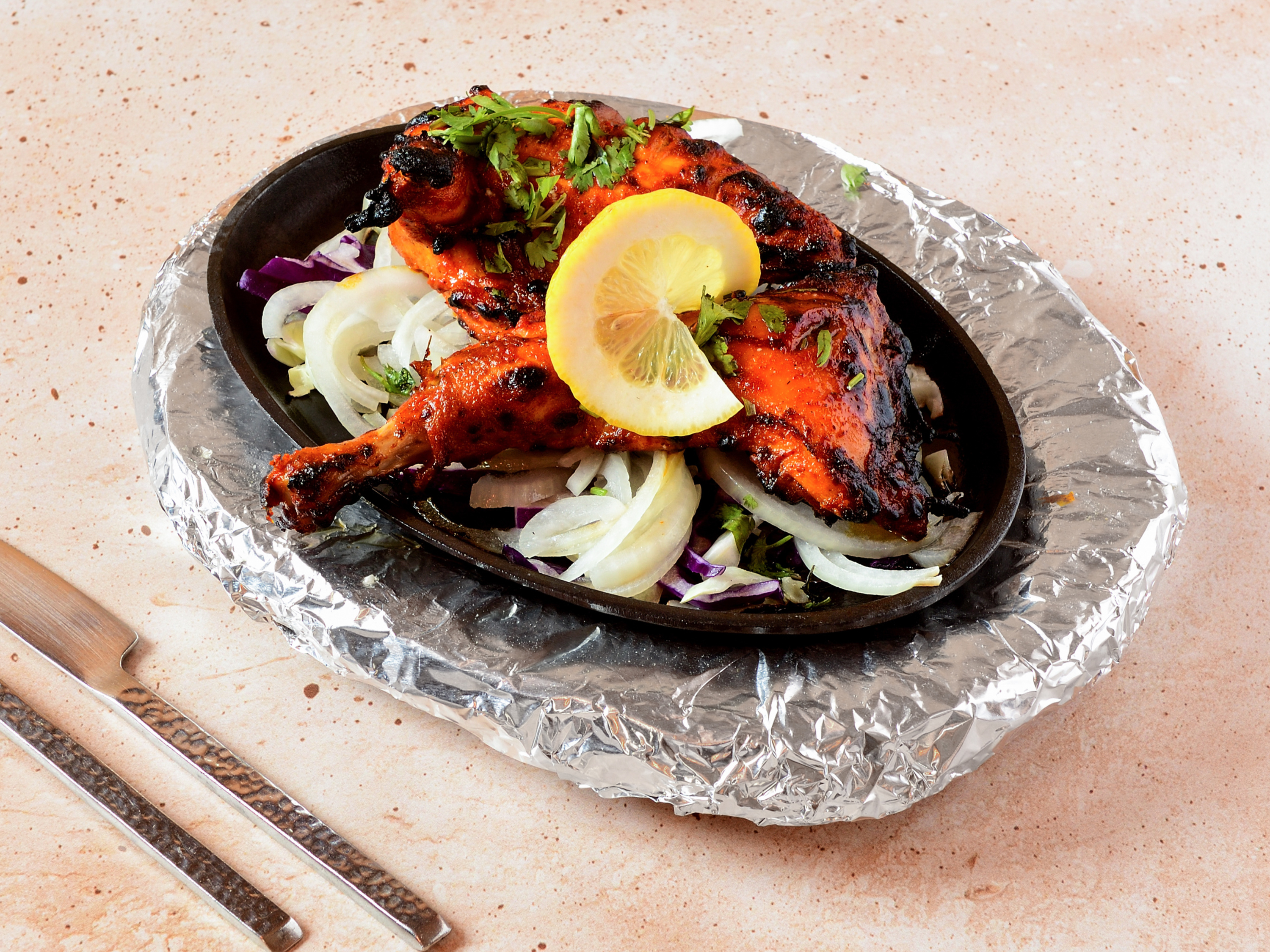 Order Tandoori Murg food online from The Clay Oven Indian Restaurant store, Roxbury Township on bringmethat.com