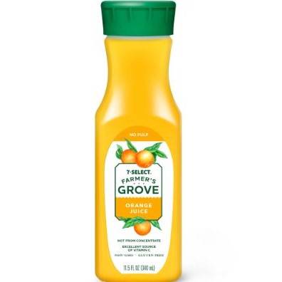 Order 7 Select Farmers Grove Orange Juice 11.5oz food online from Aplus store, Berwyn on bringmethat.com