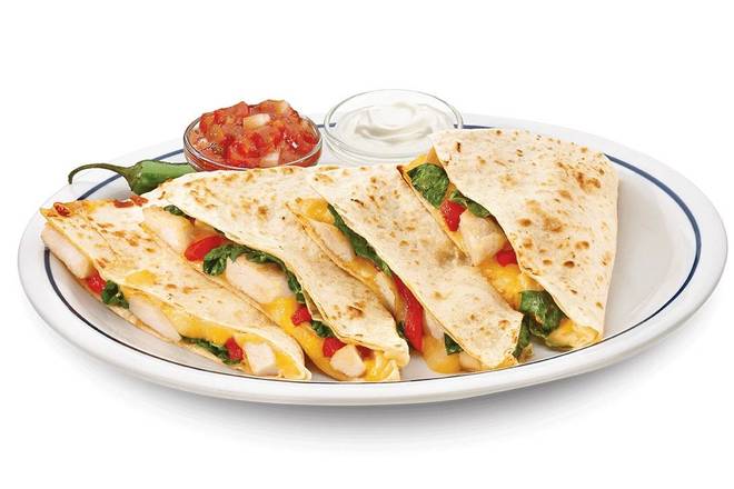 Order Chicken and Three-Cheese Quesadilla food online from Ihop store, Lorton on bringmethat.com