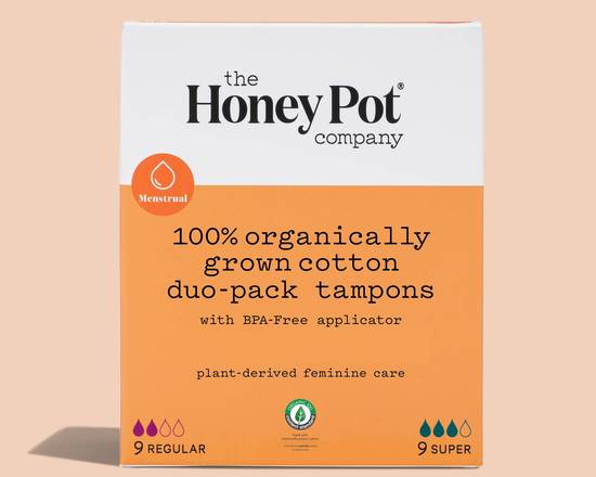 Order the Honey Pot company Organic Duo-Pack Tampons food online from Trio Pharmacy store, Columbus on bringmethat.com