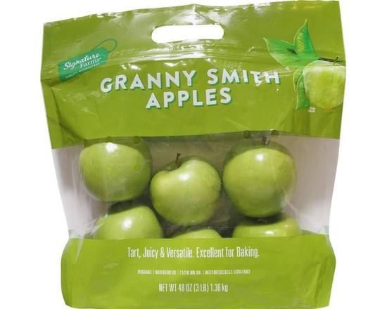 Order Signature Farms · Granny Smith Apples (3 lbs) food online from Shaw's store, Newburyport on bringmethat.com