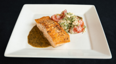 Order Crispy Salmon* food online from 360-Restaurant store, Austin on bringmethat.com