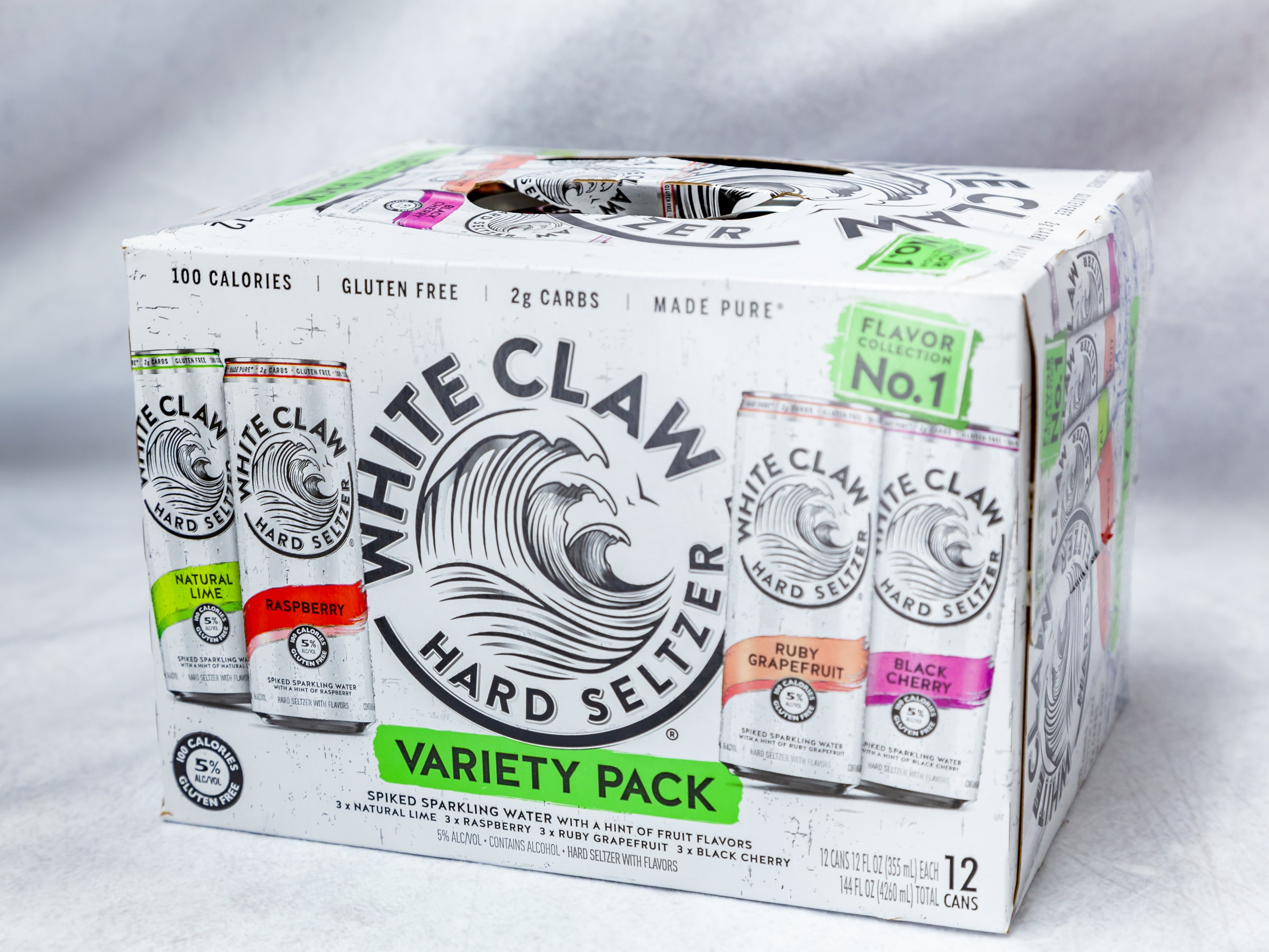 Order 12 Pack Can White Claw Variety Pack No.1 Raspberry, Grapefruit,Lime,black cherry food online from Gallaghers Drive-In Liquor store, Oakland on bringmethat.com