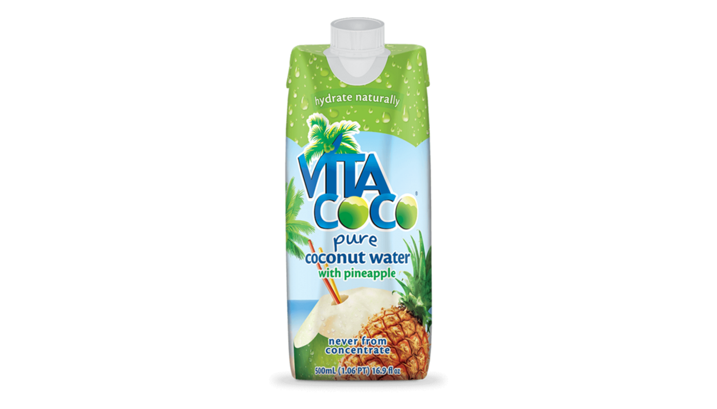 Order Vita Coco Coconut Water with Peach & Mango 16.9 oz Carton food online from Newbury Wine & Spirits store, Newbury Park on bringmethat.com