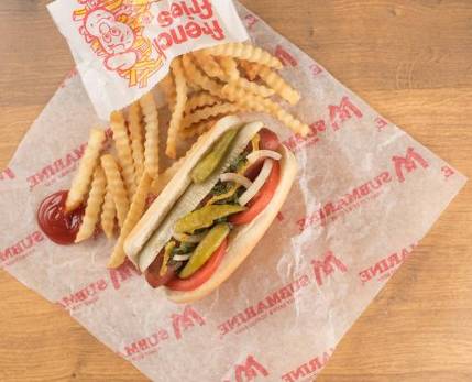 Order Chicago Style Hot Dog w/ fries food online from Mr. Submarine store, Broadview on bringmethat.com