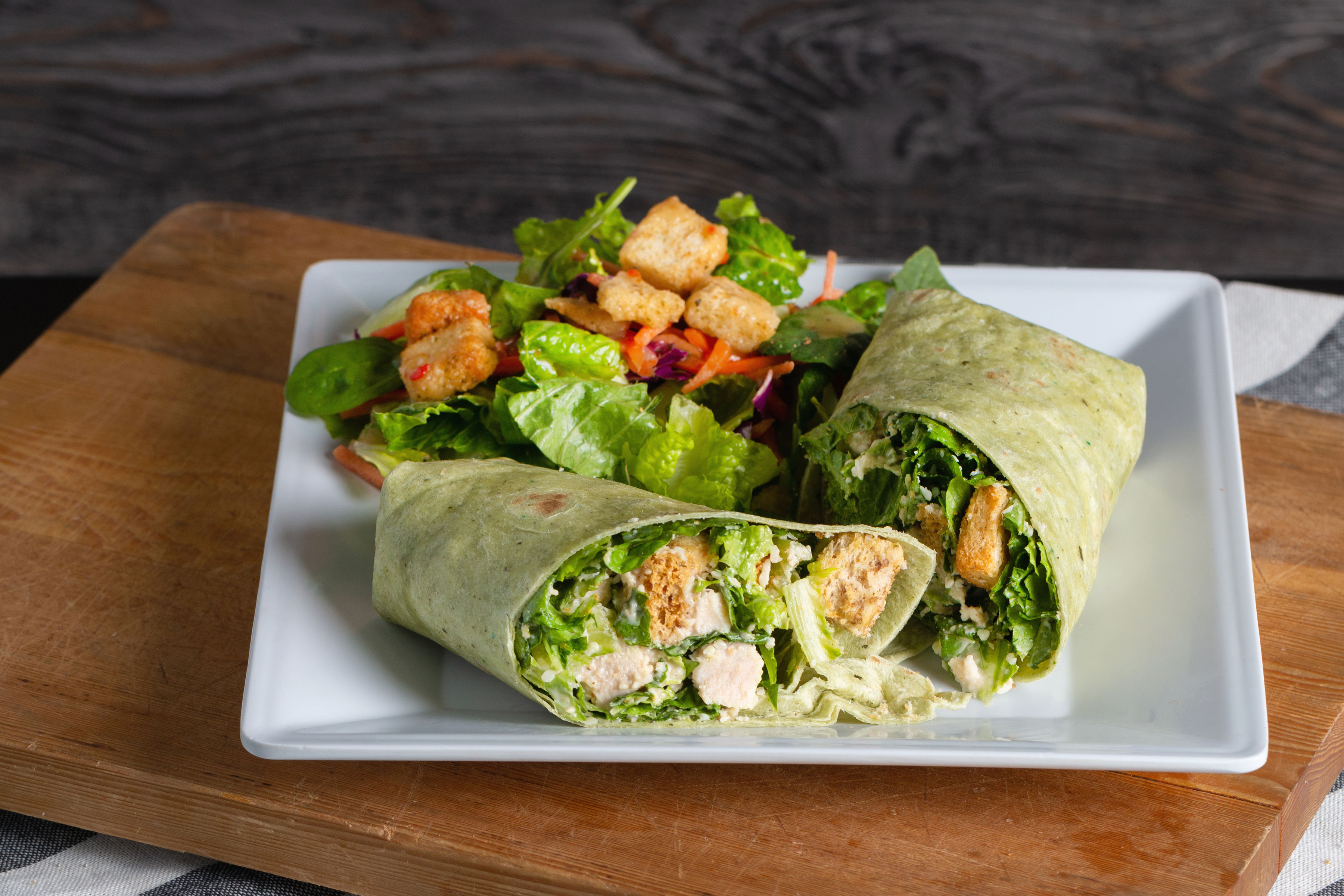 Order Chicken Caesar Wrap food online from Java Bakery Cafe Lake Forest store, Lake Forest on bringmethat.com