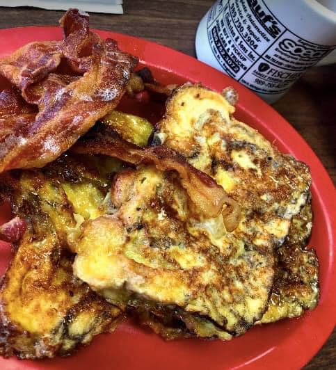 Order Famous Cinnamon French Toast food online from Fuzzy Restaurant store, Saginaw on bringmethat.com