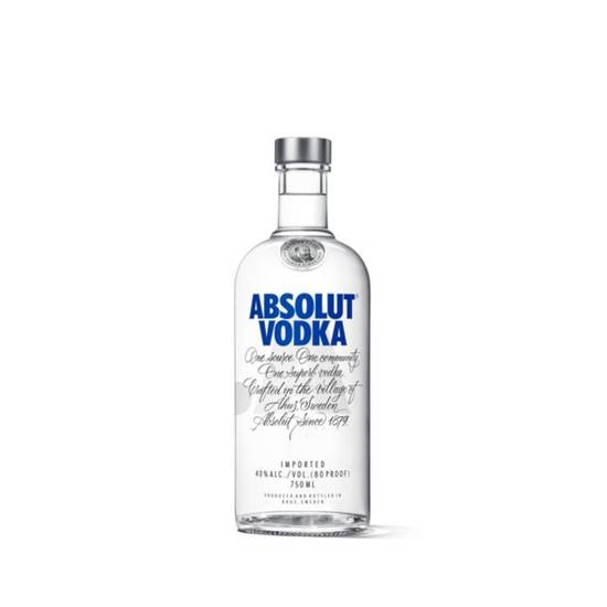 Order Absolut 750ml. food online from Round Up Liquor & Grocery store, Wildomar on bringmethat.com