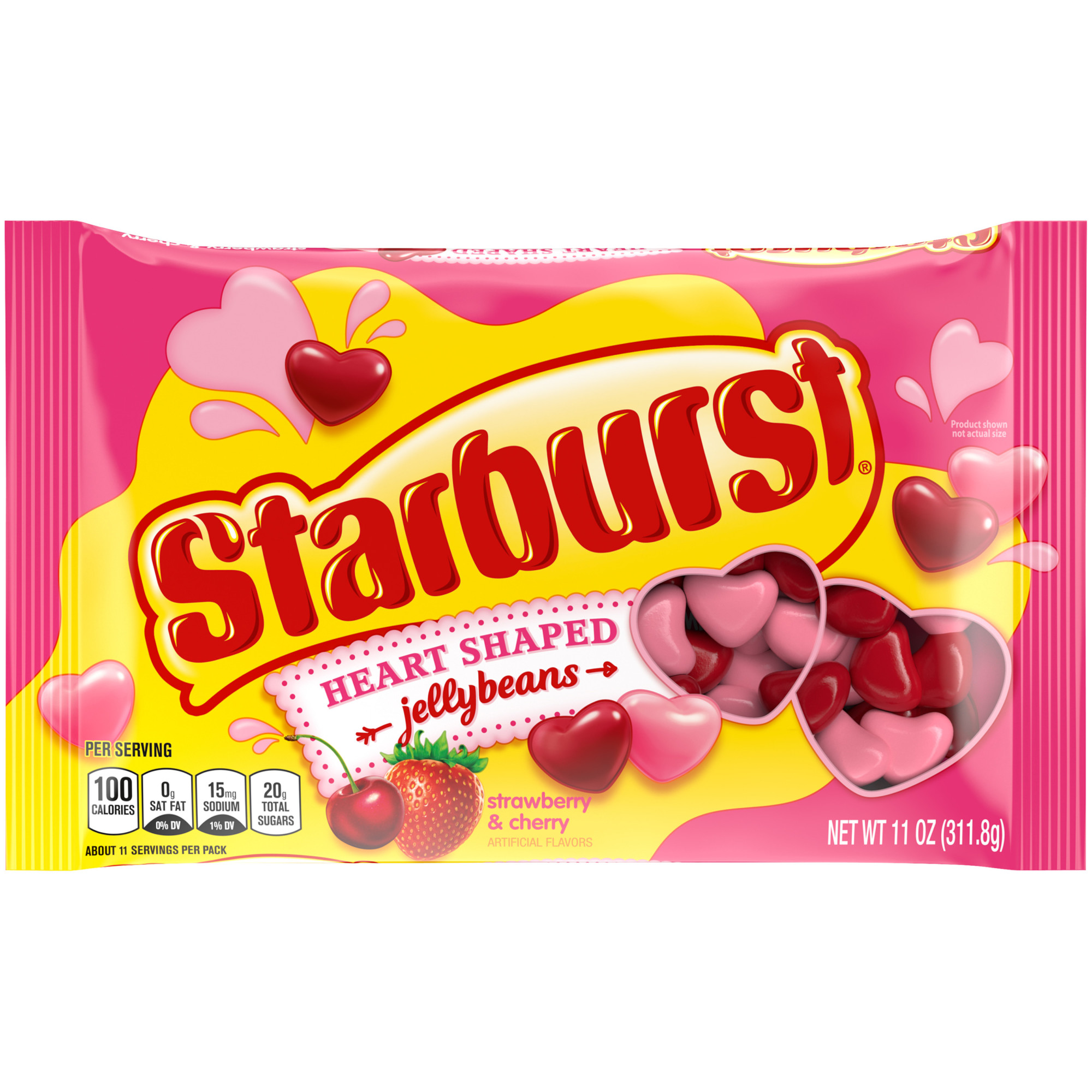 Order Starburst Strawberry & Cherry Heart Shaped Jellybeans Valentine Candy - 11 oz food online from Rite Aid store, MILLER PLACE on bringmethat.com