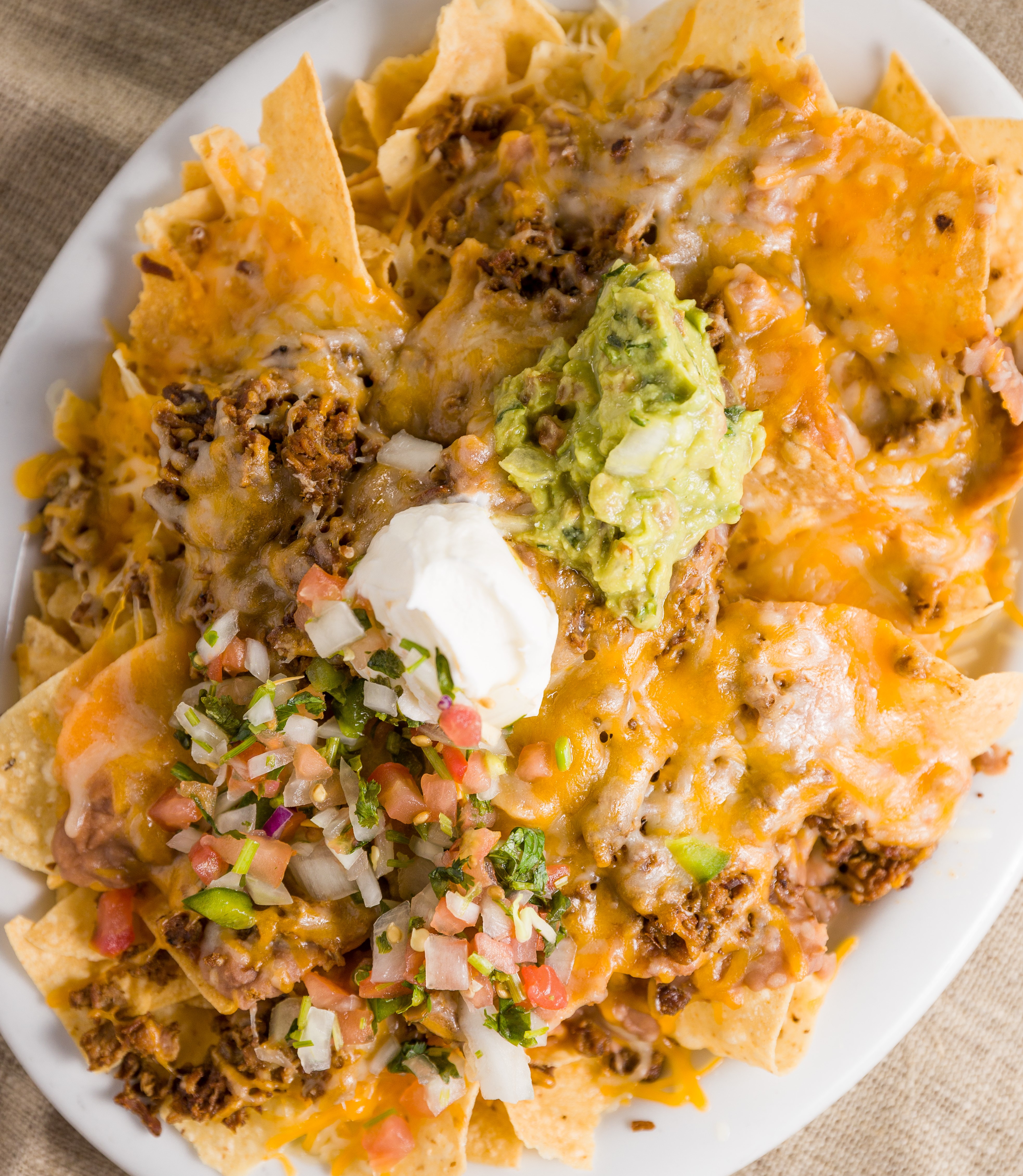 Order Bean and Cheese Nachos with Meat food online from Great Mex store, Newport Beach on bringmethat.com