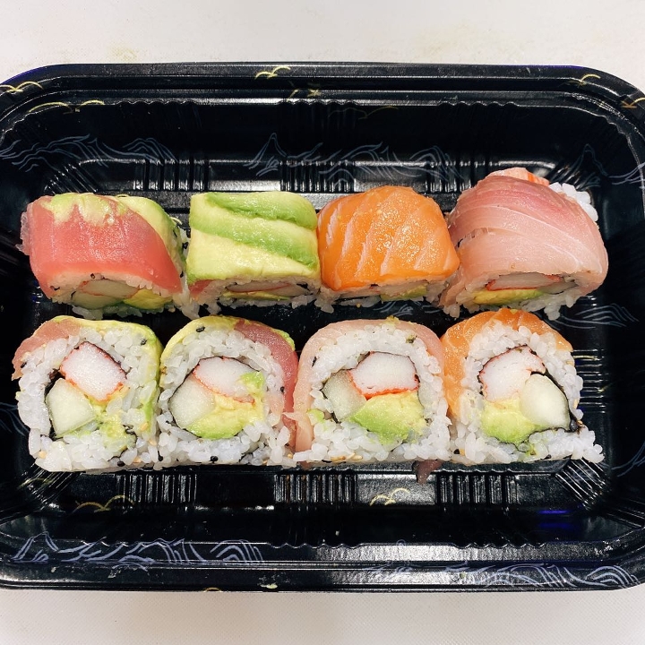 Order Rainbow Roll food online from Poke Cafe store, North Charleston on bringmethat.com