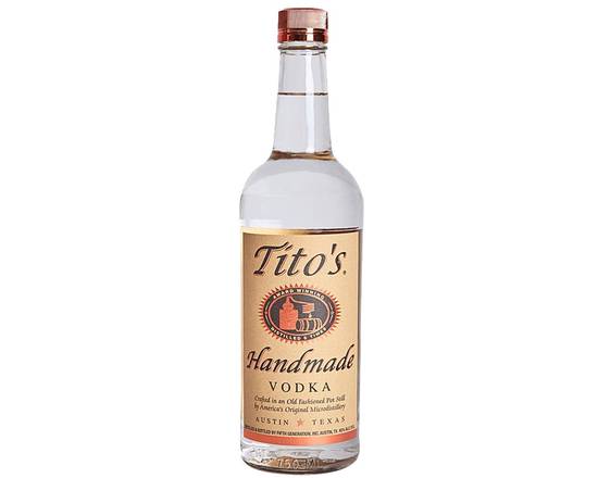 Order TITO'S HANDMADE VODKA 80 1L food online from House Of Wine store, New Rochelle on bringmethat.com