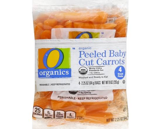 Order O Organics · Peeled Baby Cut Carrots (4 x 2.3 oz) food online from Albertsons store, Hillsboro on bringmethat.com