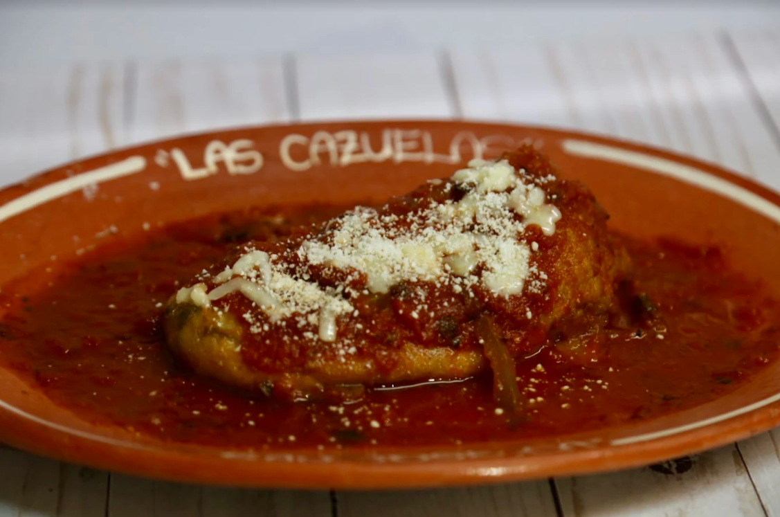 Order 21. One Chile Relleno Plate Special food online from Las Cazuelas Restaurant store, San Jose on bringmethat.com