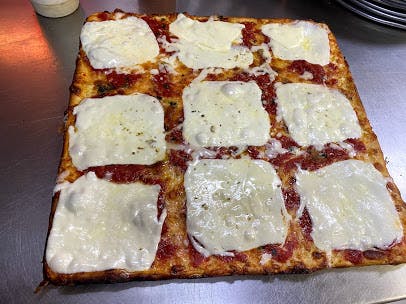 Order Brooklyn Tomato Pie - Sicilian 16'' (8 Slices) food online from Pizza Village store, Burlington on bringmethat.com
