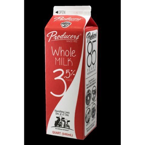 Order Producers Whole Milk 1 Quart food online from 7-Eleven store, Fairfield on bringmethat.com
