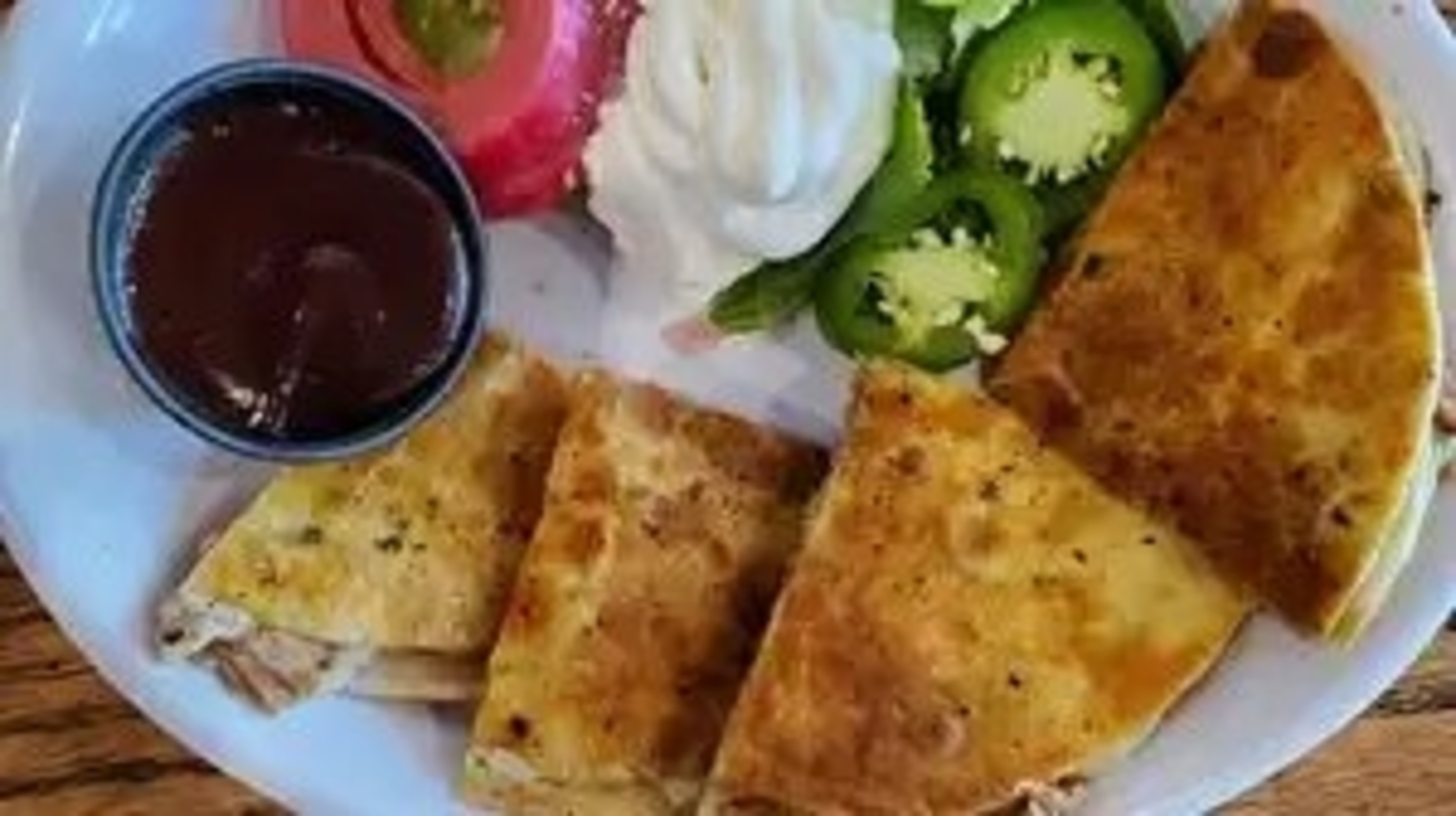 Order Smoked Pork Quesadilla food online from The Brass Tap store, Vineland on bringmethat.com
