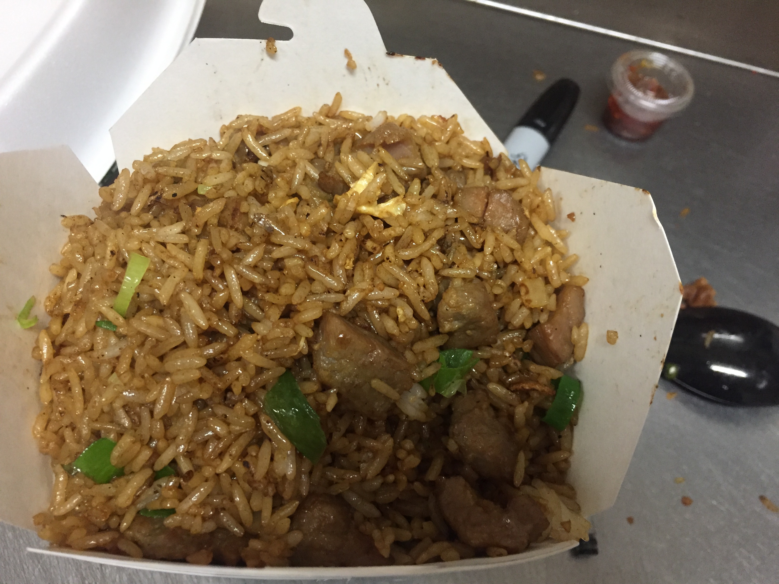 Order 455. Beef Fried Rice food online from See Thru Chinese Kitchen store, Chicago on bringmethat.com