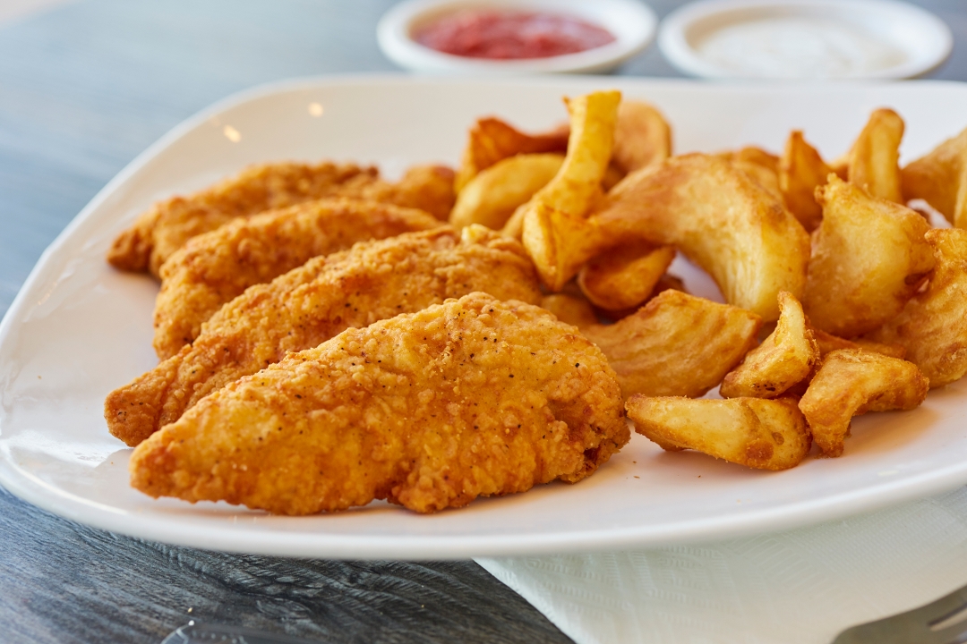 Order Chicken Strips & Fries food online from Vineyard Cafe store, Oxnard on bringmethat.com