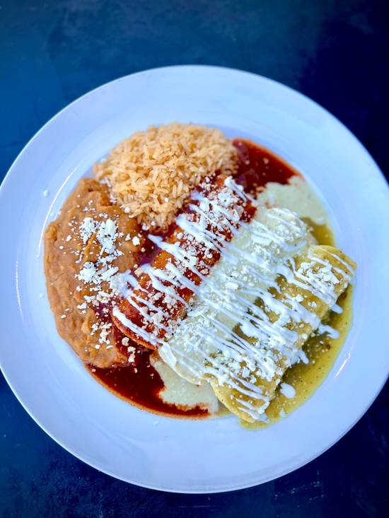 Order Enchilada Trio food online from Barrio Queen store, Gilbert on bringmethat.com