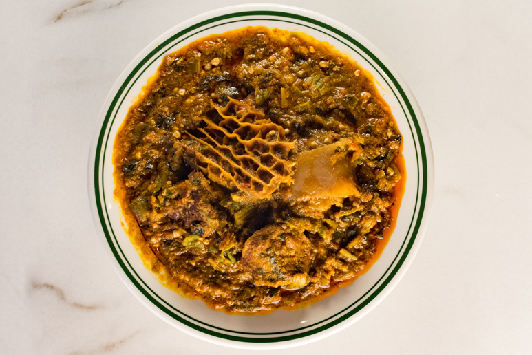 Order Okra Soup food online from Cafe Songhai store, Norcross on bringmethat.com