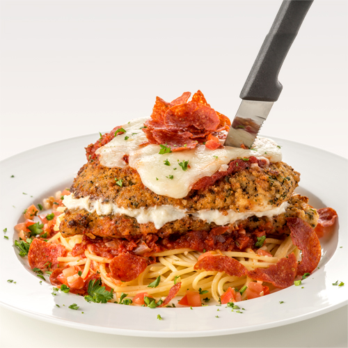 Order Double Down Chicken Parmigiana food online from Spaghetti Warehouse store, Dayton on bringmethat.com