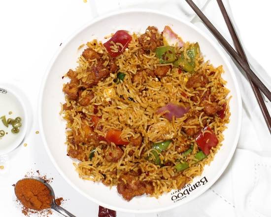 Order Chicken 65 Fried Rice food online from Inchin Bamboo Garden store, Scottsdale on bringmethat.com