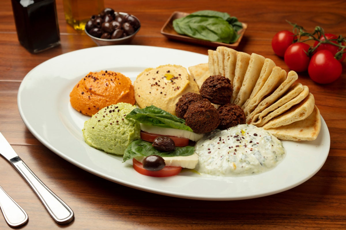 Order Appetizer Combo Platter food online from Panini Kabob Grill store, Irvine on bringmethat.com