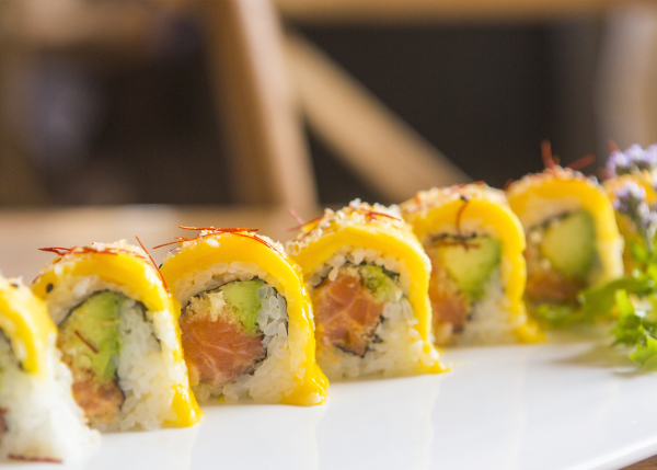 Order Mellow Yellow Roll food online from Niu Japanese Fusion Lounge store, Chicago on bringmethat.com