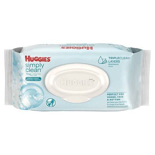 Order Huggies Simply Clean Baby Wipes Fresh Scent - 64.0 ea food online from Walgreens store, FAIRBANKS on bringmethat.com
