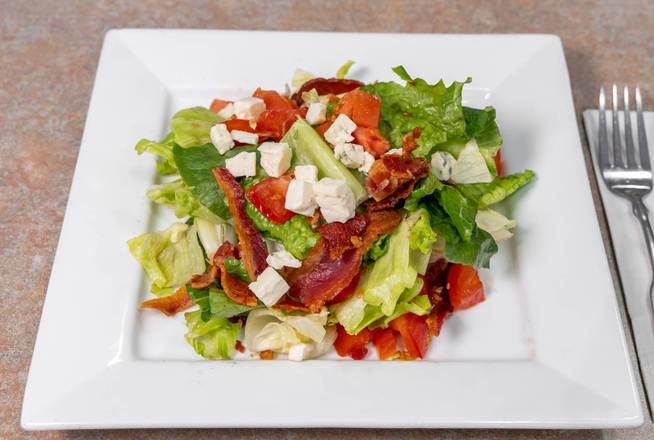 Order Chopped Bacon and Bleu Cheese Salad food online from Sal Pizza & Bagelry store, La Verne on bringmethat.com