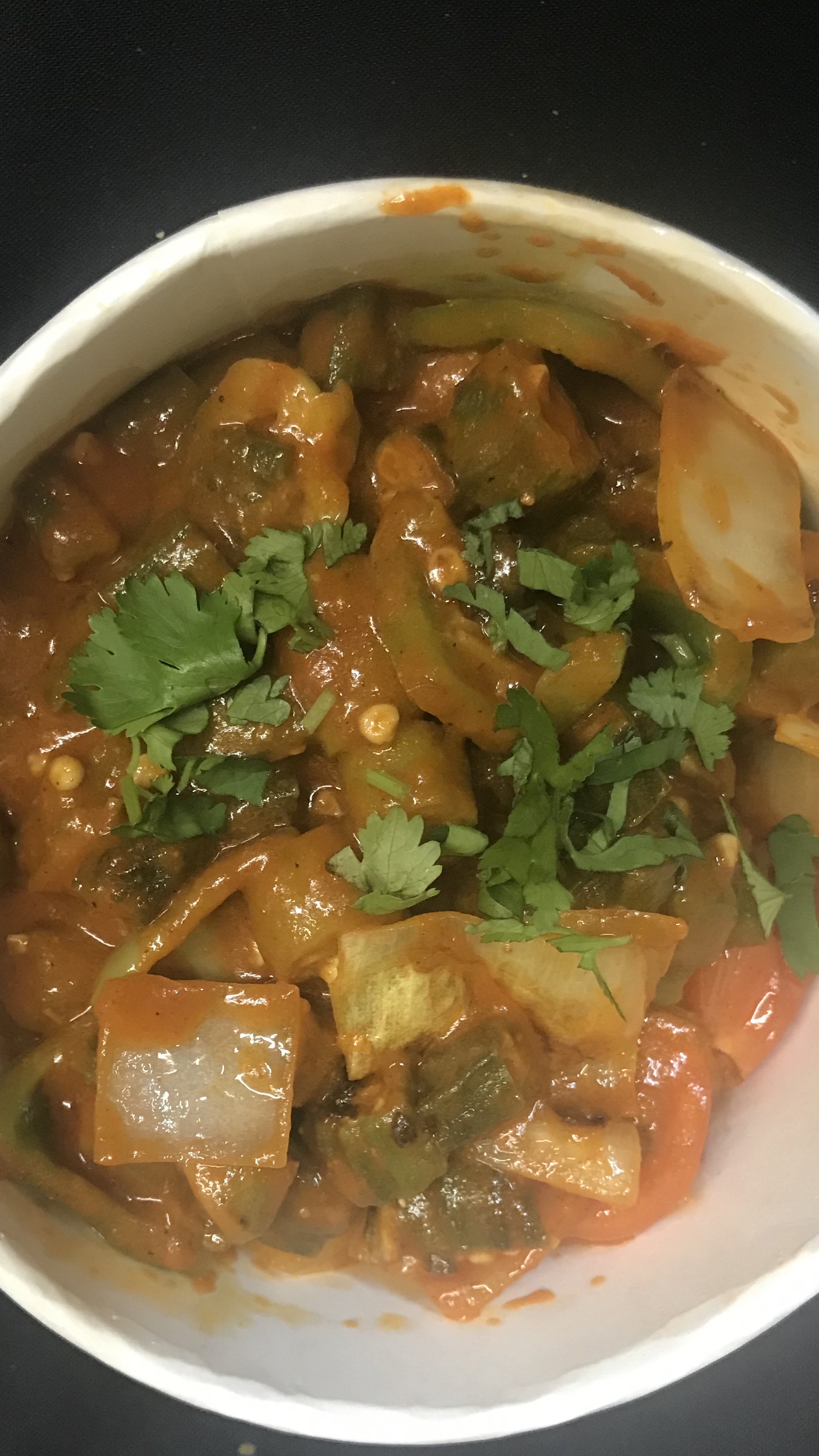 Order Okra Bhaji (vegan) food online from Niramish Indian Cuisine store, Atlanta on bringmethat.com