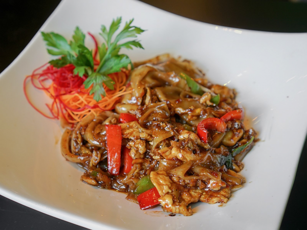Order Spicy Pad Kee Mao food online from At Nine Restaurant & Bar store, New York on bringmethat.com