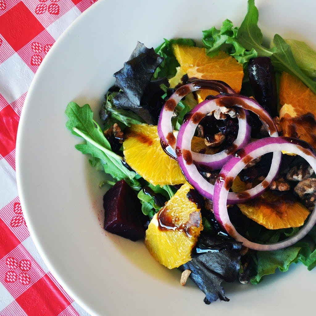 Order Beets & Orange Salad - Small food online from Jp Pizza & Grill store, Wilmette on bringmethat.com