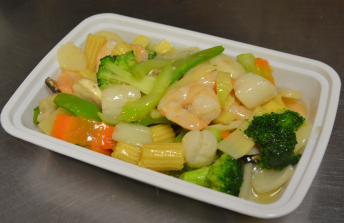 Order 20. Shrimp & Scallop with Vegetable food online from China Express store, Loves Park on bringmethat.com