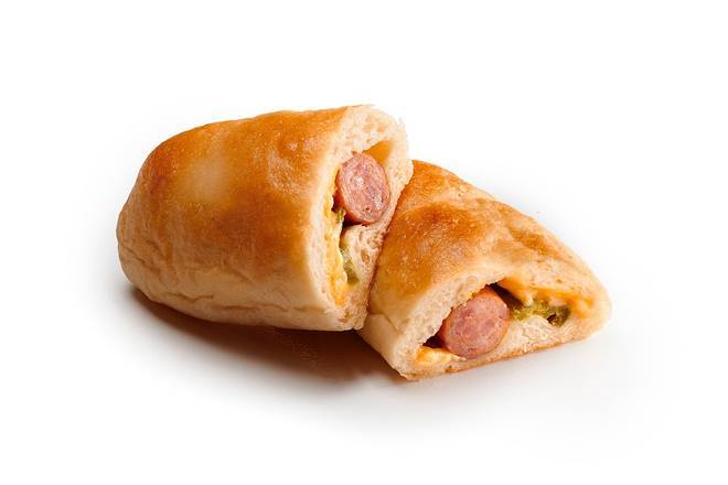 Order Sausage with Cheese and Jalapeño Kolache food online from Shipley Donuts store, Kerrville on bringmethat.com