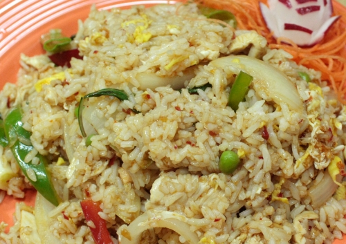 Order Spicy Basil Fried Rice food online from Thai north catering store, Brighton on bringmethat.com
