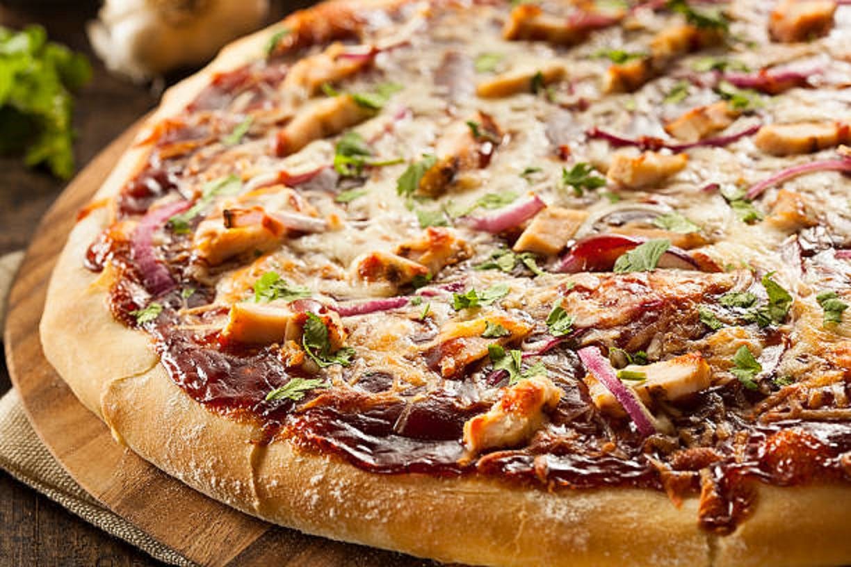 Order BBQ Chicken Pizza - 12" food online from Cinders Wood Fire Grill store, Mine Hill Township on bringmethat.com