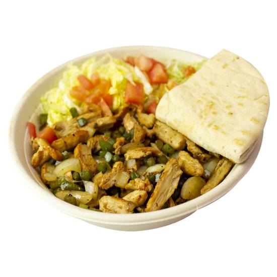 Order Philly Chicken Bowl w/ Pita food online from Mr. Broast store, Rosemont on bringmethat.com