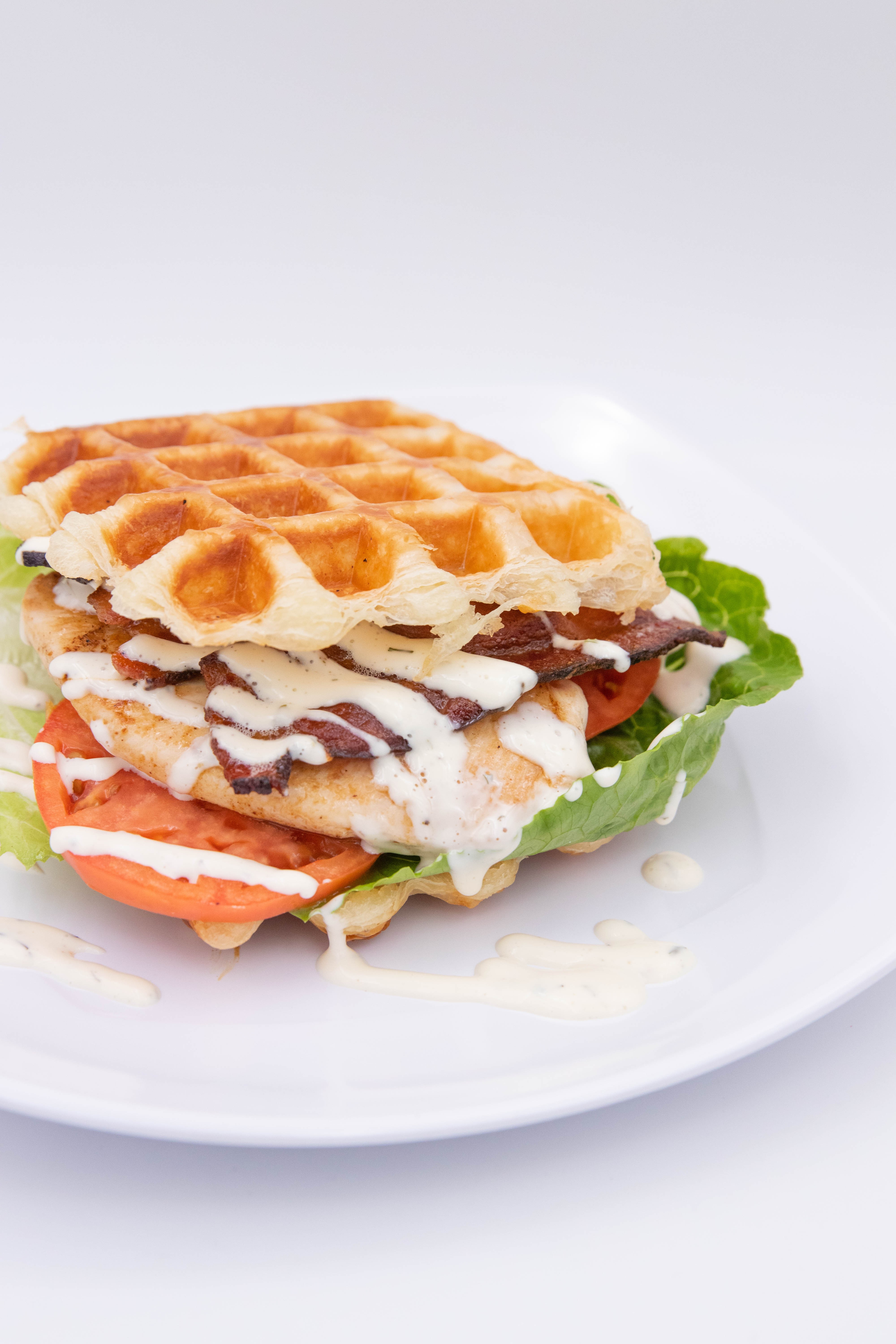 Order Chicken bacon ranch sandwich  food online from Waffle Love store, Meridian on bringmethat.com