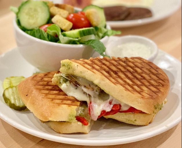 Order Chicken Pomodoro Panini food online from Hills Cafe store, Lewisville on bringmethat.com