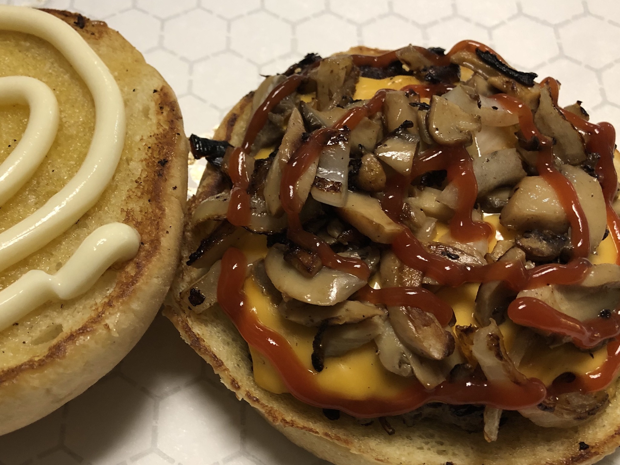 Order Mushroom Cheeseburger food online from Big Tony's West Philly Cheesesteaks store, Dallas on bringmethat.com
