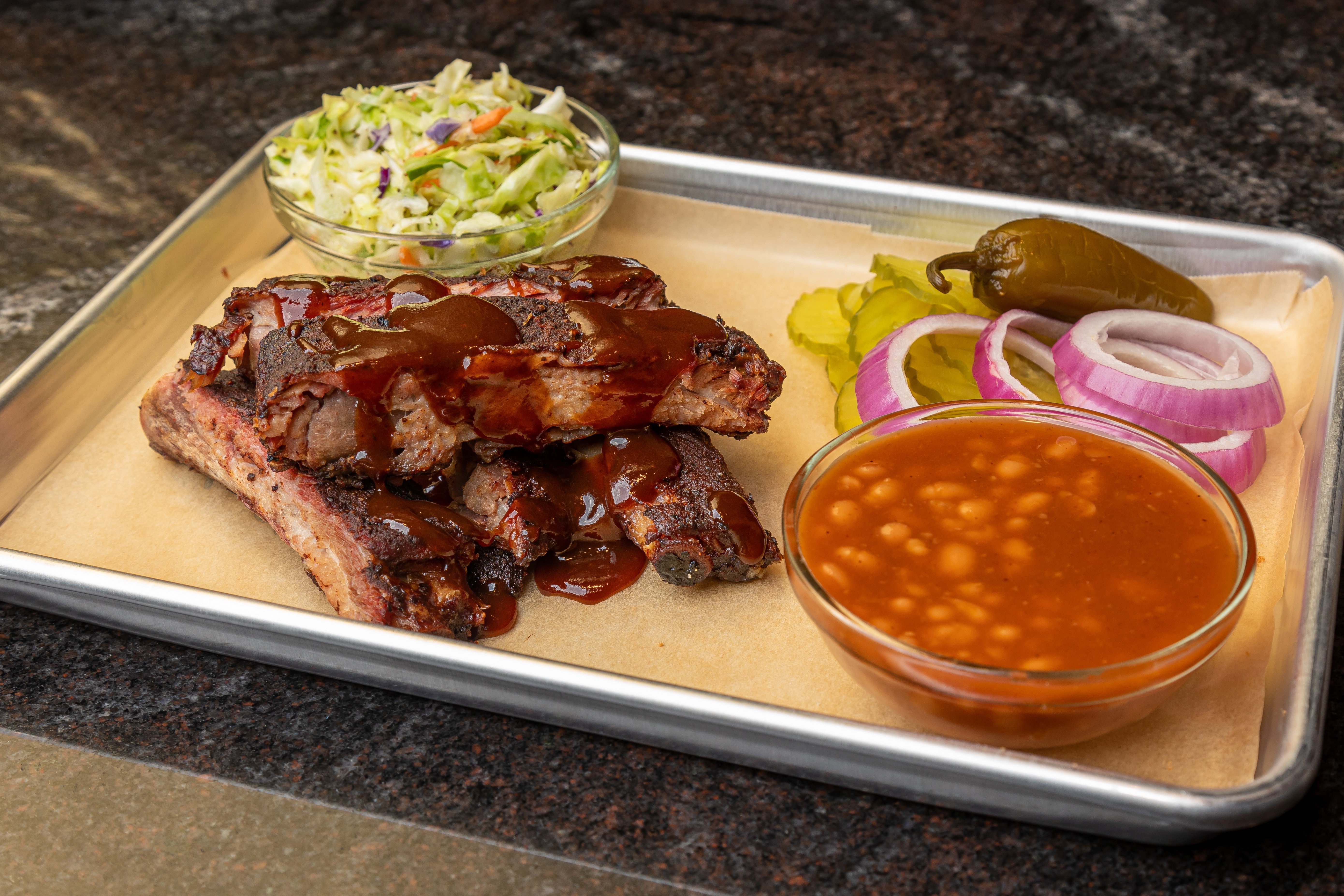 Order Rib Basket food online from Mr.Phil's Bbq Catfish & Catering store, Dallas on bringmethat.com