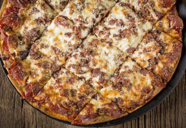 Order Meat Mania Pizza food online from Rosati's Pizza store, Sugar Grove on bringmethat.com